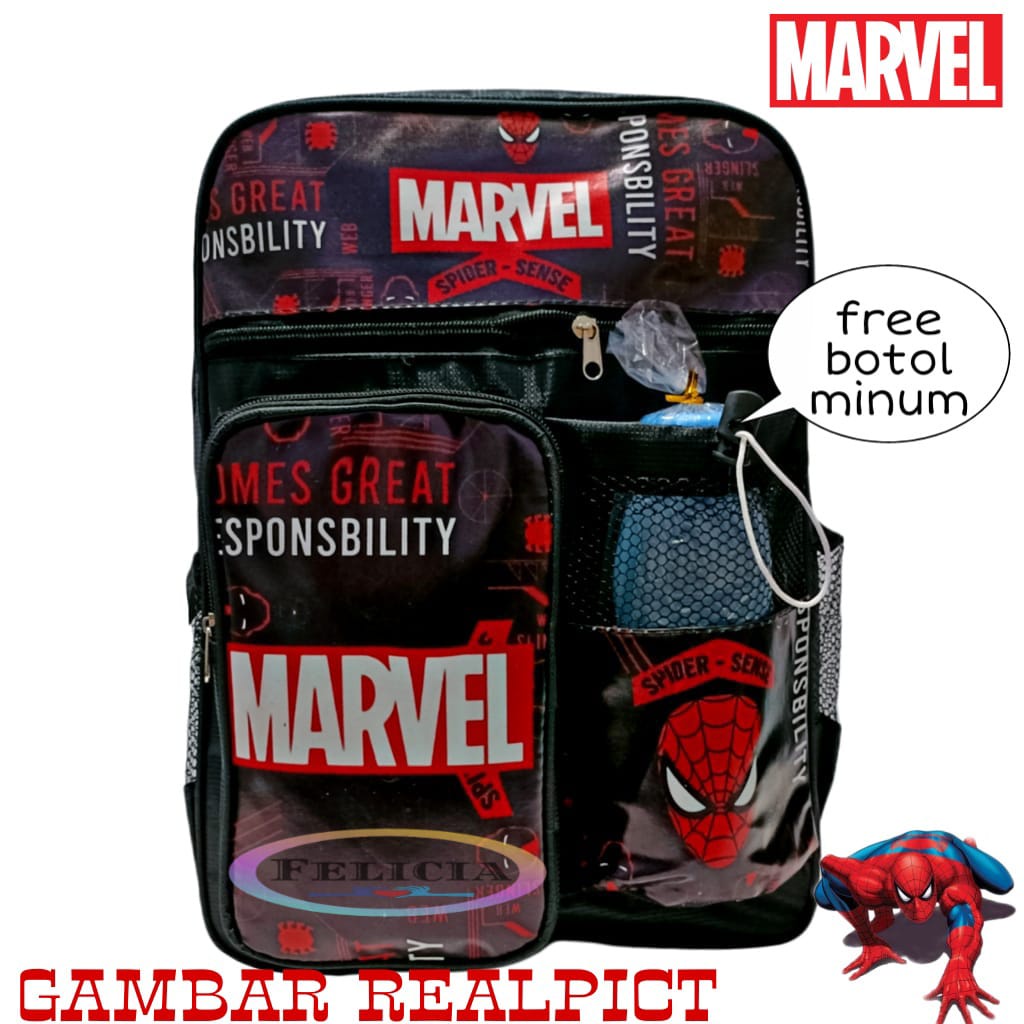 Ransel Anak Marvel Spiderman Paket Produk Baru