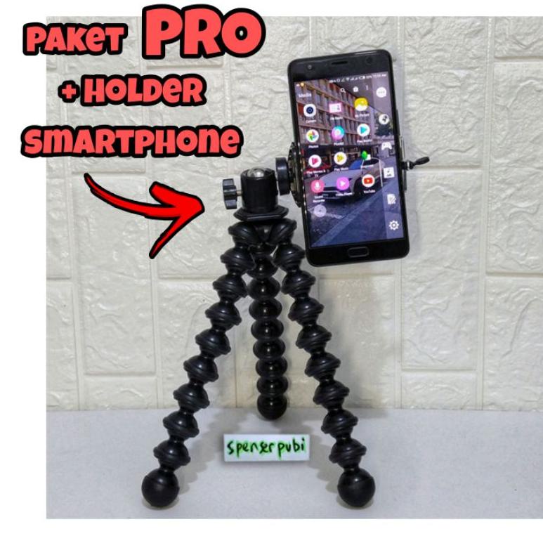 ㊣ Paket Gorilla Pod iPhone Android Smartphone SLR DSLR Camera Gorila Pod Fleksibel Tripod Mirrorless