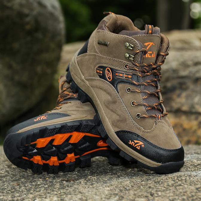 Sepatu Gunung Snta 471 Brown orange /Trekking/Hiking/Adventure/Outdoor