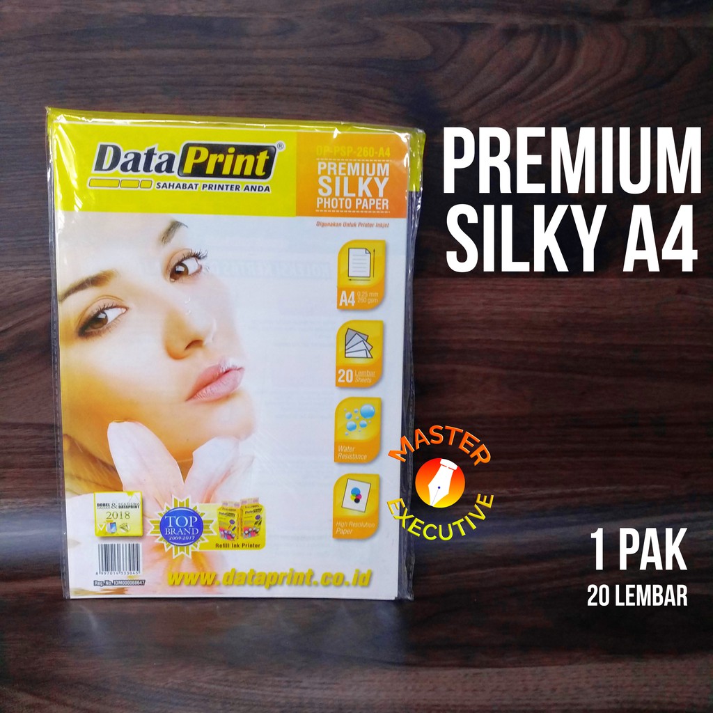 [Pak - 20 Lembar] DataPrint Premium Silky Photo Paper 260 gsm A4 / DP-PSP-260-A4