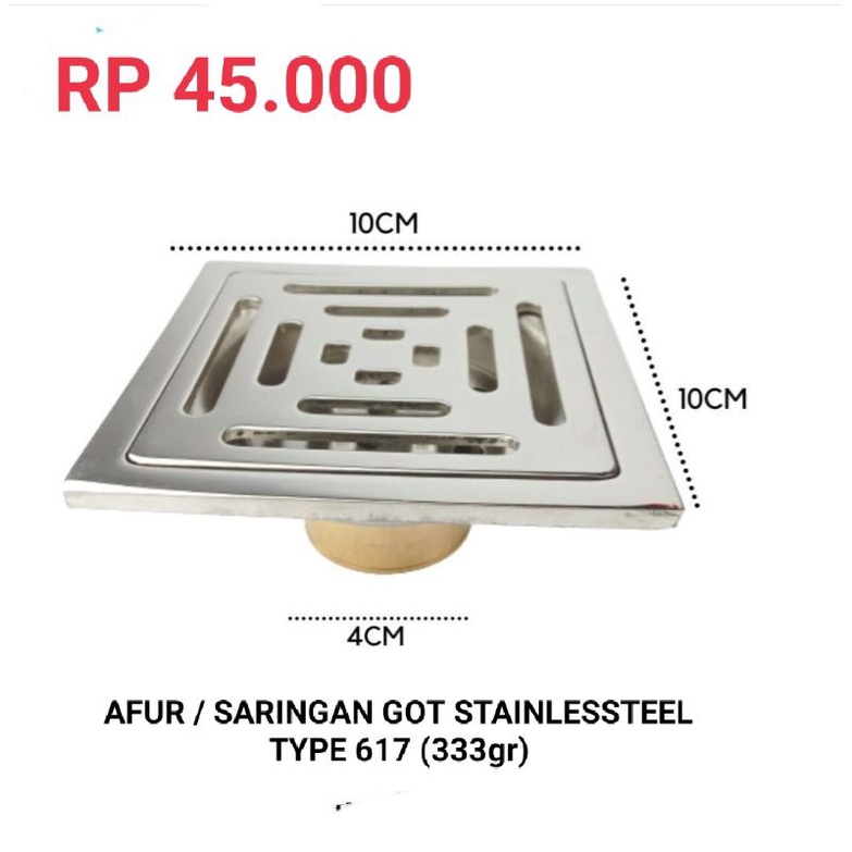 AFUR LANTAI / SARINGAN GOT 4&quot; STAINLESTEEL HIGH QUALITY PRODUCT