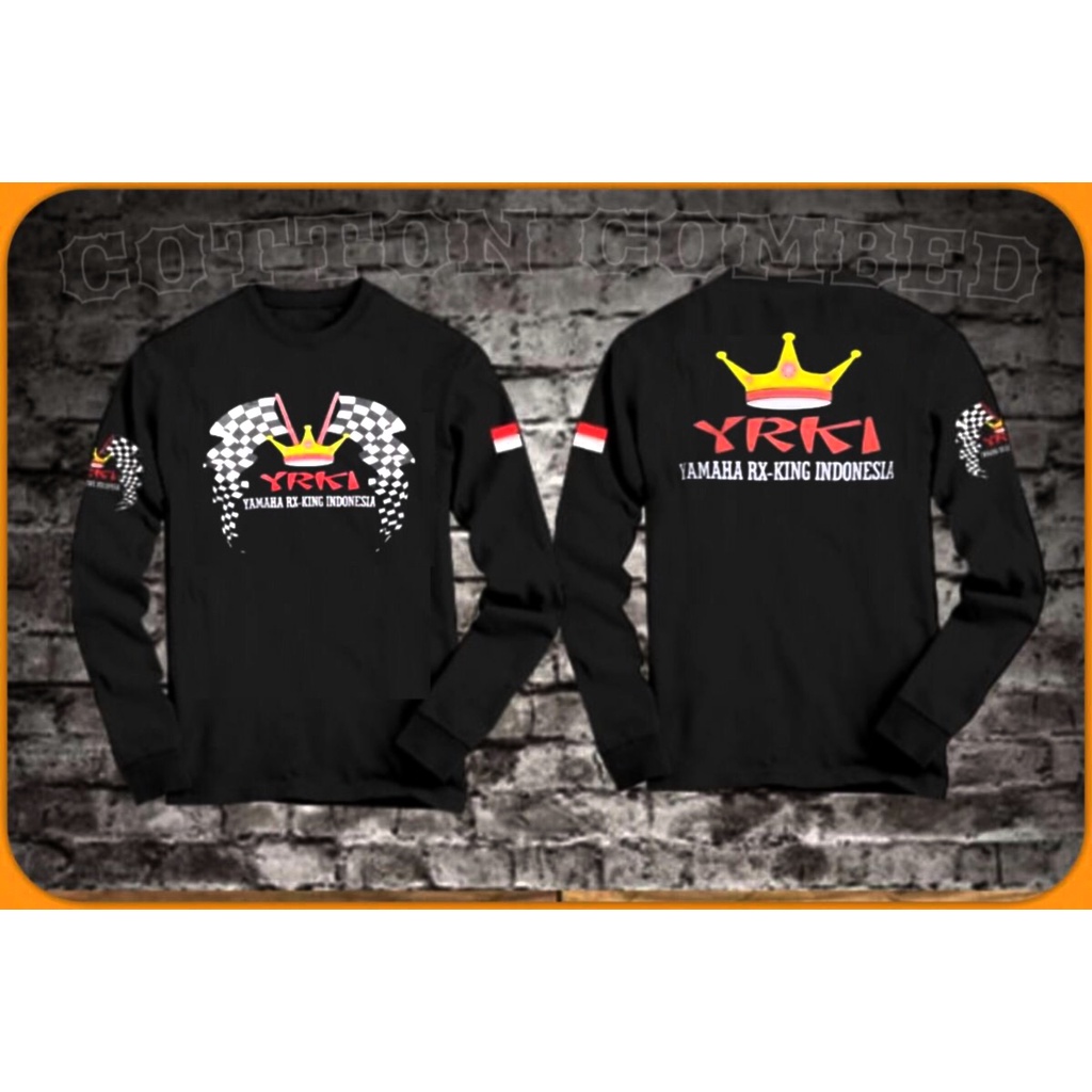 baju kaos pria / baju kaos rx king yrki lengan panjang / baju kaos motor yamaha / baju kaos komonita