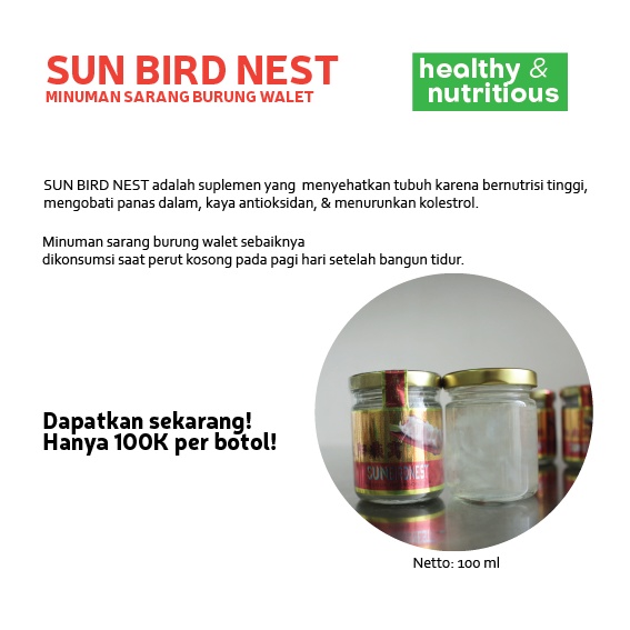 

Sun Bird Nest Minuman Sarang Burung Walet