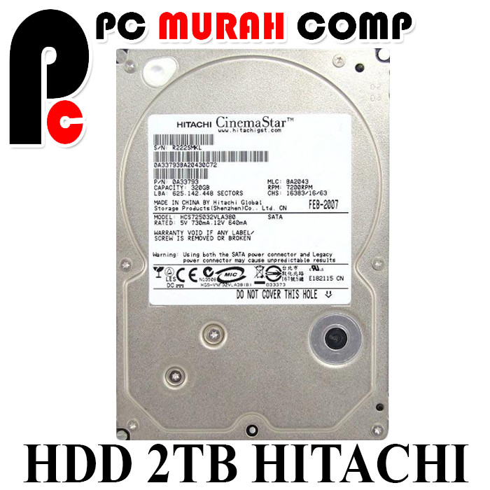 HARDDISK 2TB INTERNAL PC 3.5INCH SATA