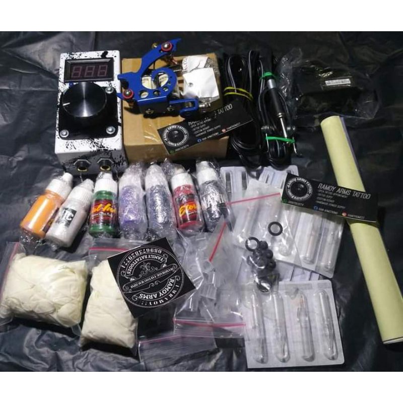 SIMPEL SET TATRO KIT MESIN TATTOO SIAP OAKAI UNTUK PEMULA TATTOO ALAT TATTOO