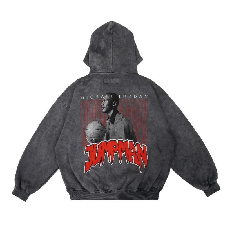JAKET HOODIE TOXIC1805 MICHAEL JORDAN WASHING GREY PREMIUM LIMITED