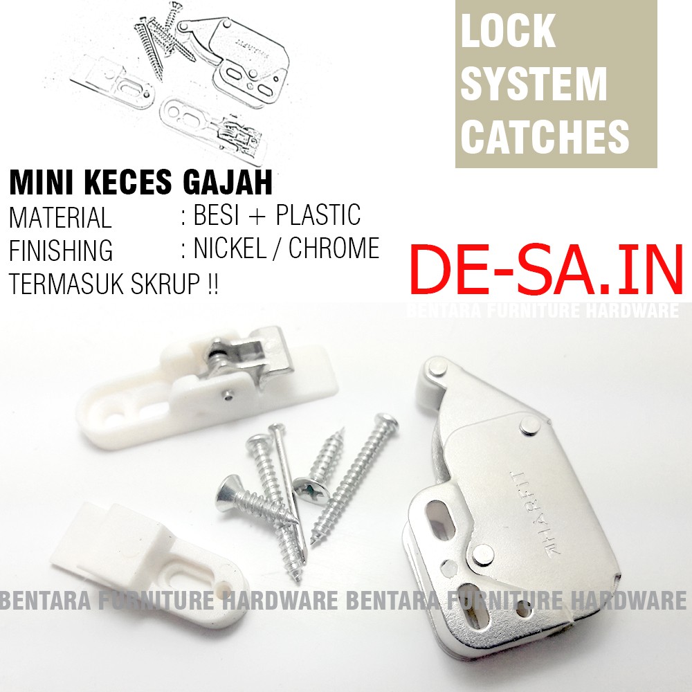 Harfit Mini Keces Gajah - Mini Latch MZ -1059 Keces Pintu Kabinet