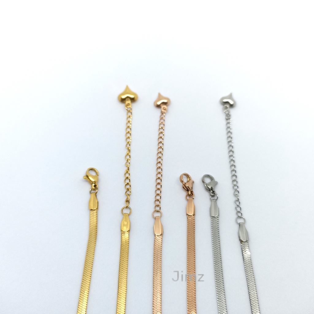 CSL Kalung Titanium Gold Plat Bulat Hitam Bulgari Anti Karat Anti Luntur