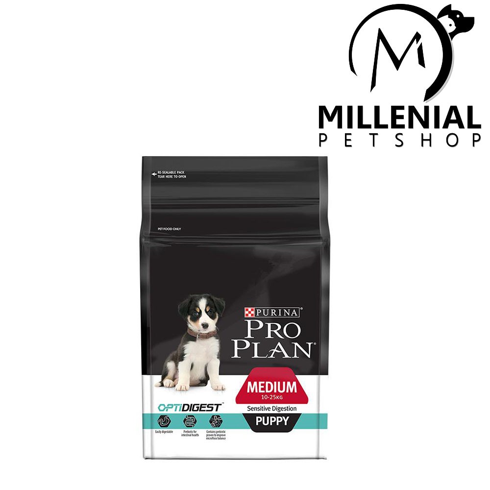 Makanan Anjing PRO PLAN Dog Puppy Medium Sensitive Digestion 2.5 kg Dof Food