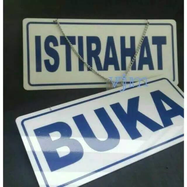 

Plat akrilik buka/istirahat/sign label/sign board
