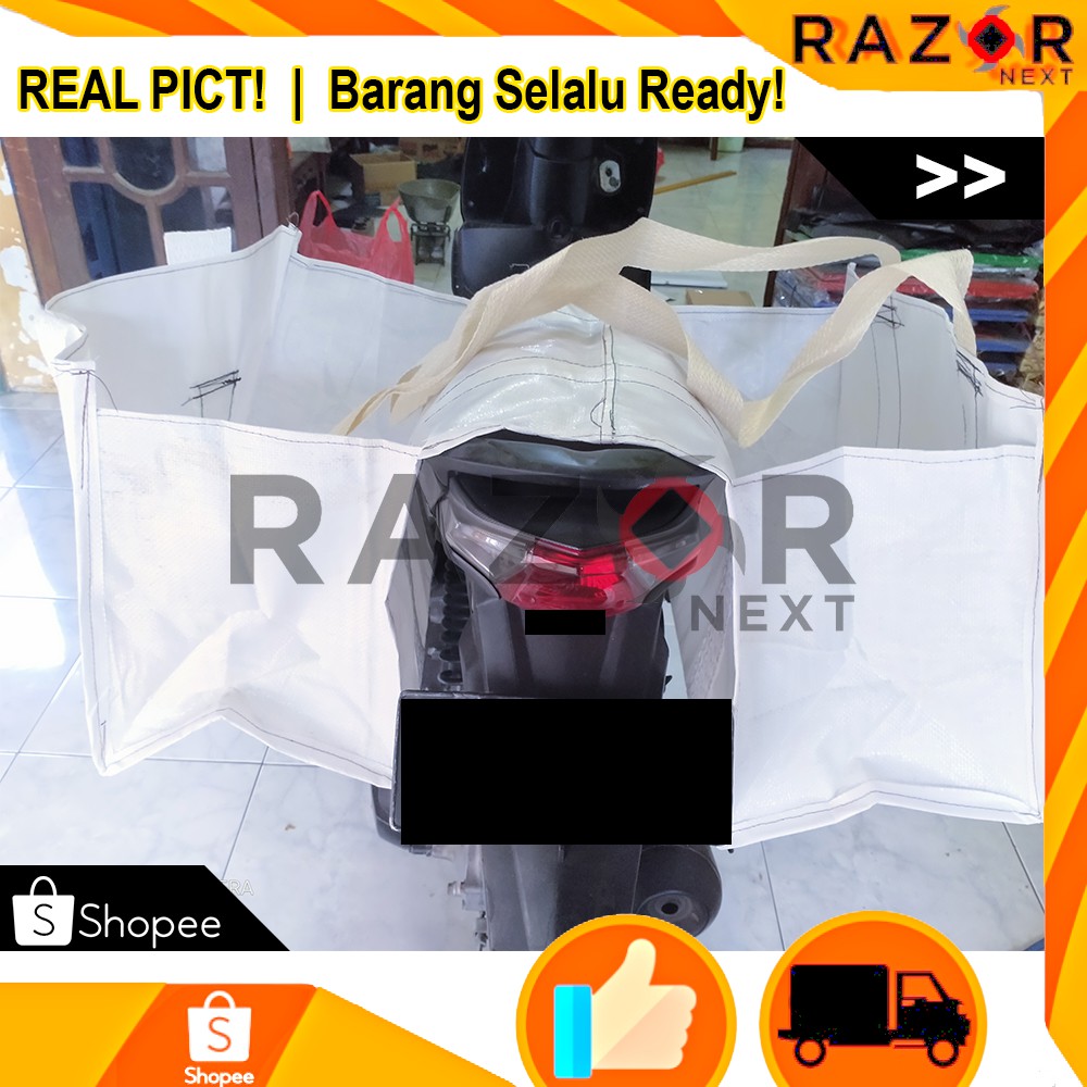 Tas Motor | Tas Kurir | Tas Obrok | Tas Ronjot | Kain Sak Plastik Kuat Awet Ukuran 75 x 65 x 35 cm