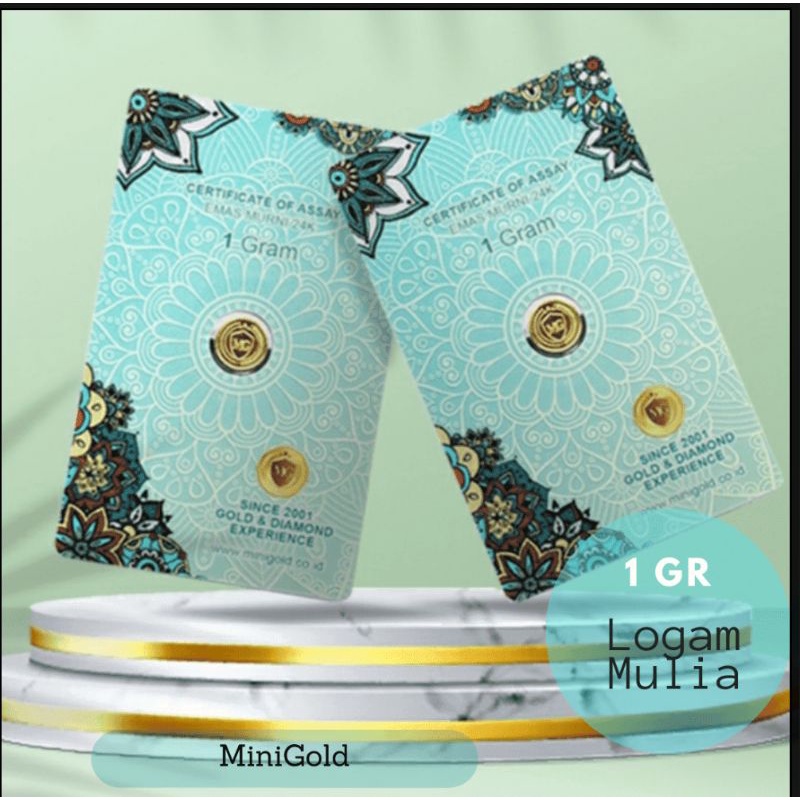 emas murni minigold 24 karat ukuran 1 gram