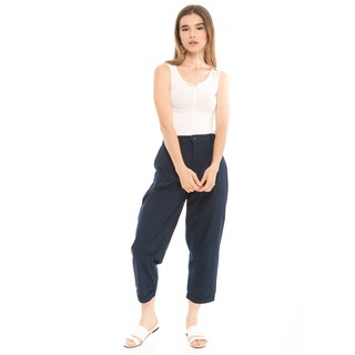 Beatrice Clothing Kama Linen Pants in Navy  Celana  Kerja  