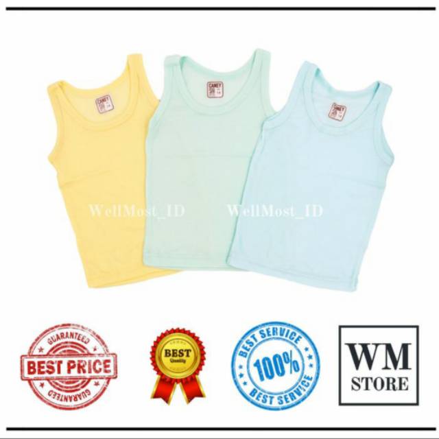 ISI 3 JAMIN ORI TERMURAH Singlet Anak Caney