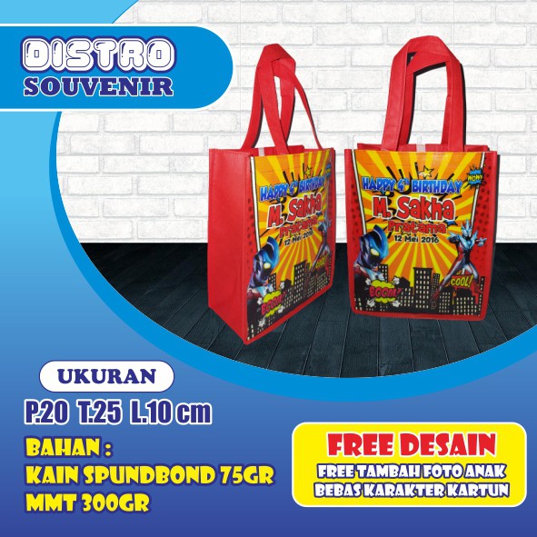 

Tas ultah karakter / tas ultah murah / tas ulang tahun anak / goodiebag