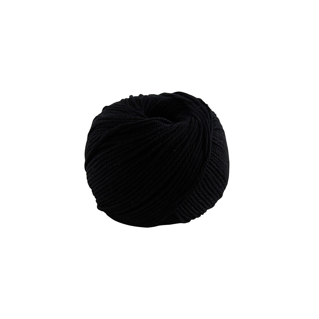 Benang Rajut Knit Crochet DMC Natura Medium 02 - Black / Hitam