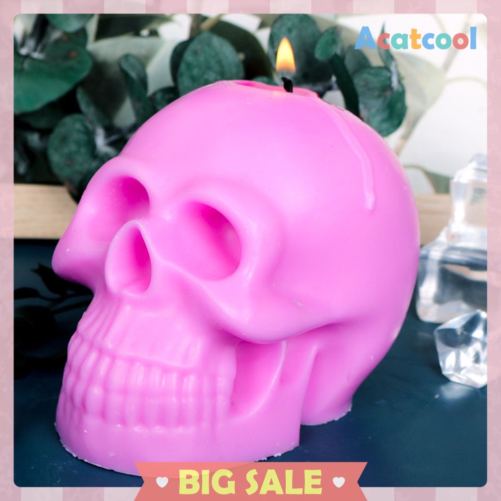 Skull Candle Silicone Mold Wax Molds Non-toxic DIY Epoxy Candles Moulds