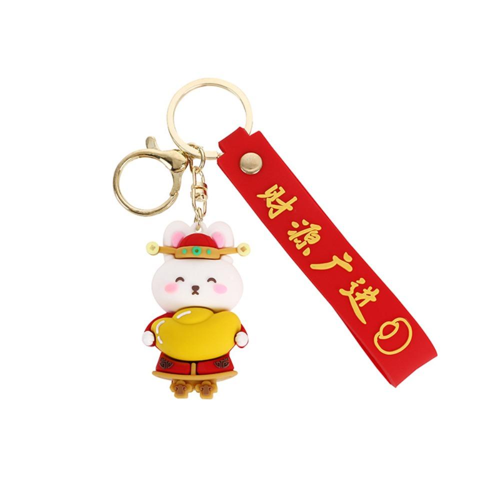 Lanfy Kelinci Gantungan Kunci Pria Wanita Gantungan Kunci Mobil Ransel Liontin Kunci Gesper Kelinci Hadiah Tahun Key Lanyard