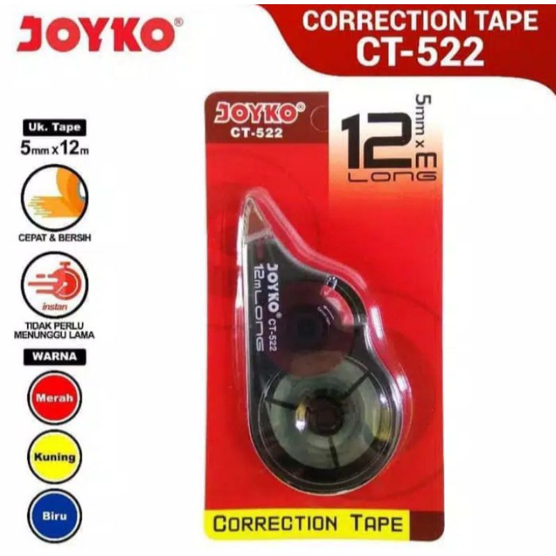 

tipex / pita / 12 meter X 5 mm / CT-522 / Correcetion tape / Tipex Jokyo
