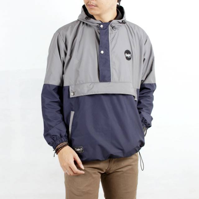 JAKET CAGOULE BIG SIZE NAVY XXL XXXL