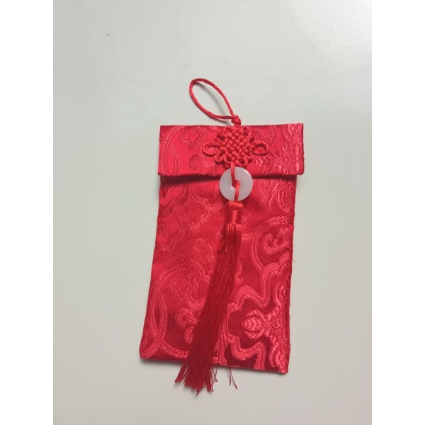 angpao merah dompet amplop imlek kain damask chinese new year potrait