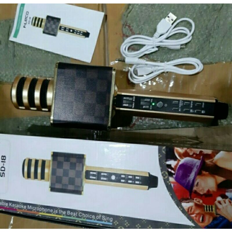 Cod Mic Karaoke Bluetooth Fleco SD 18 Magic Karaoke Original