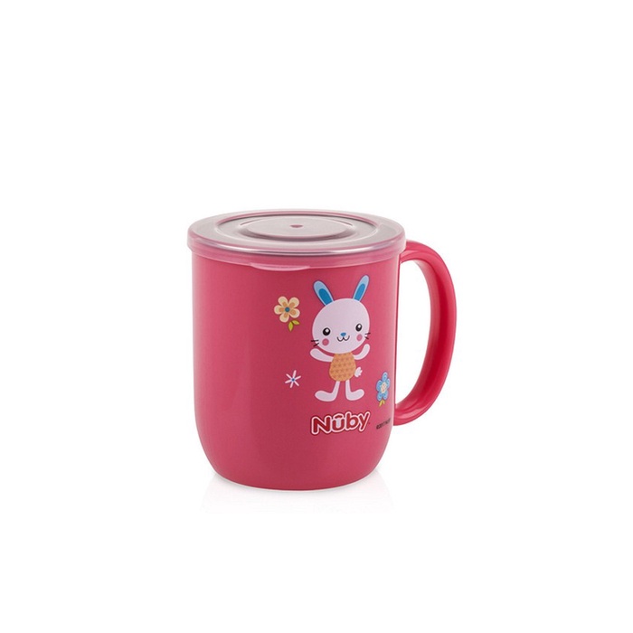 NUBY Stainless Mug With Lid Rabbit