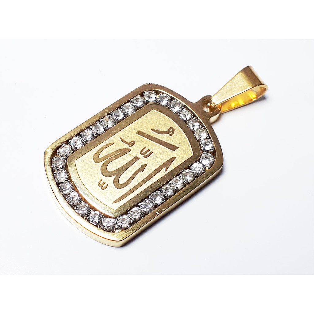 VeE Liontin Tauhid Lafadz Allah Model 2 - Liontin Titanium Pria Wanita