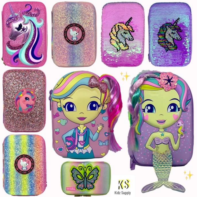 

Office & Stationery | Alat Tulis | Kotal Tempat Pensil Hardtop Glitter Sequin Usap Anak Perempuan Unicorn | Best Seller
