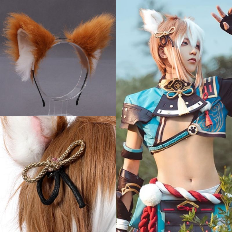 Aksesoris Kepala Gorou Genshin Impact Cosplay