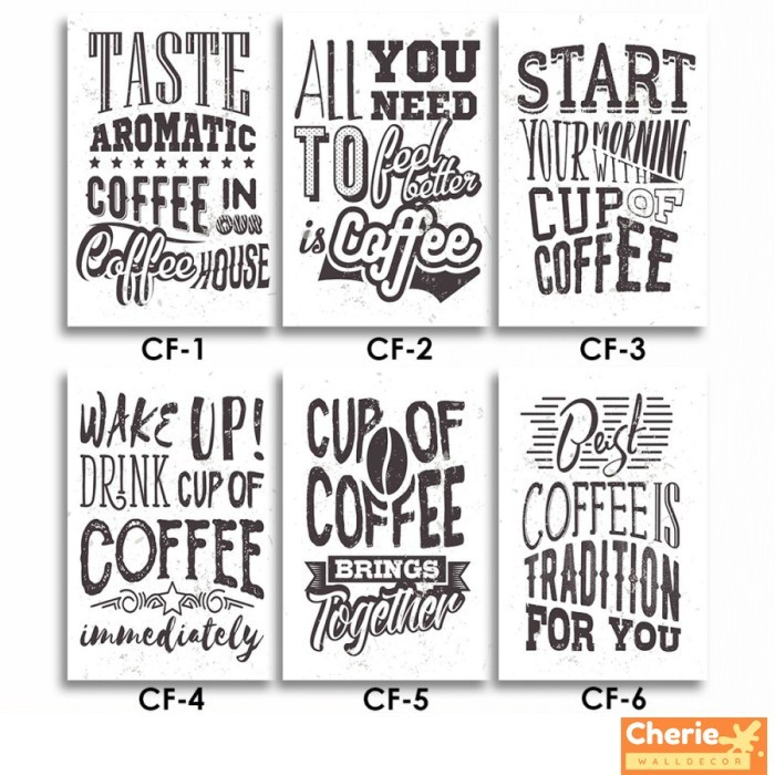 Hiasan Dinding Cafe Coffee Quote 02