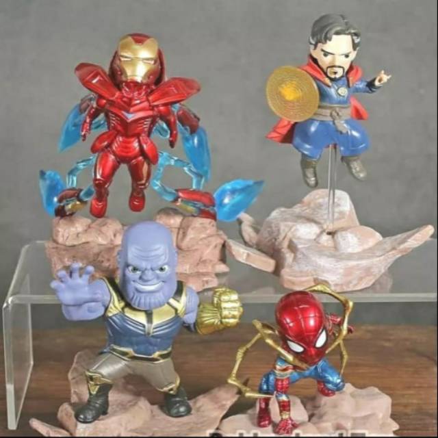 egg attack iron man mk 50, doctor strange, thanos, iron spider set 4
