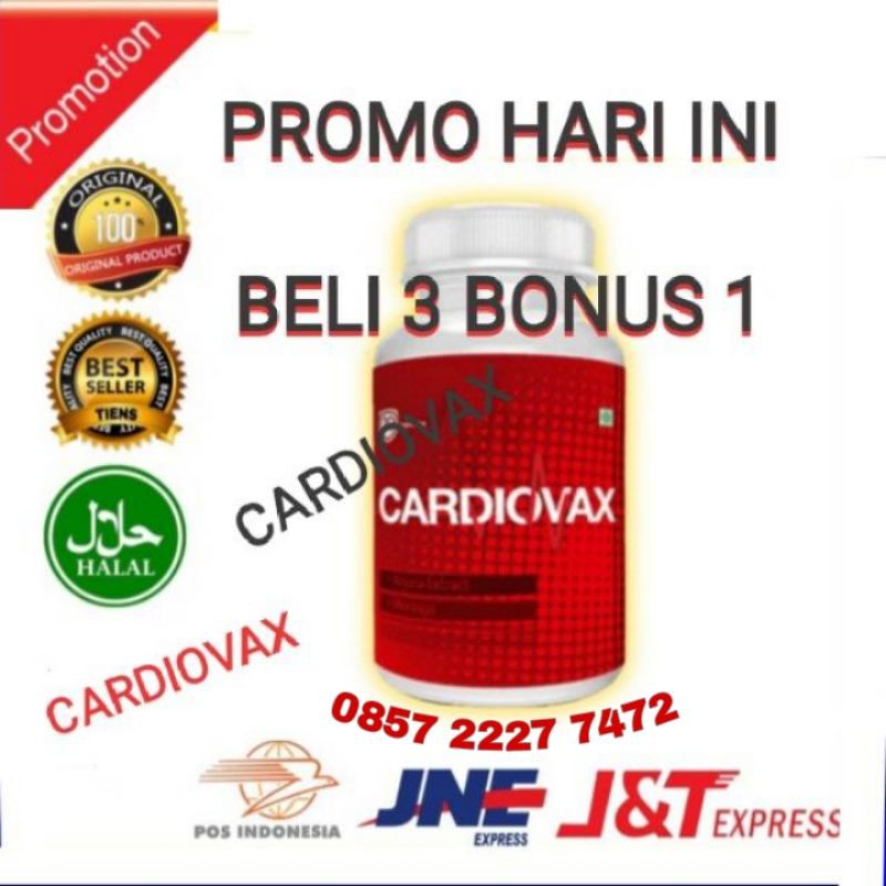 Cardiovax Asli 100% Original Obat Hipertensi Jantung Strok Asam Urat Kolesterol - Recardio Yacona