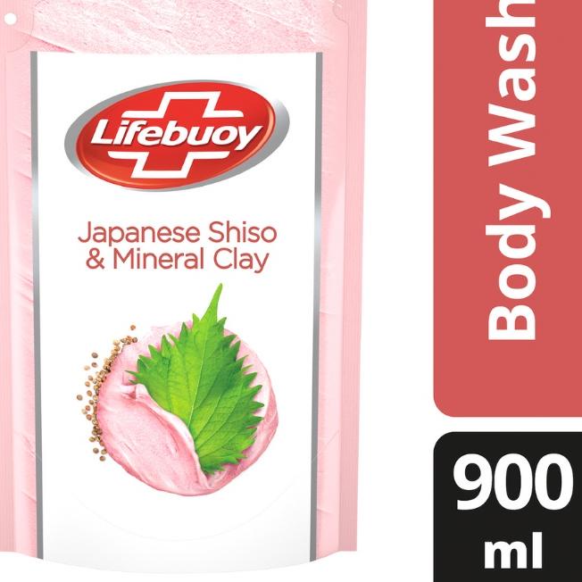 Lifebuoy Sabun Mandi Cair Shiso & Mineral Clay 900ml
