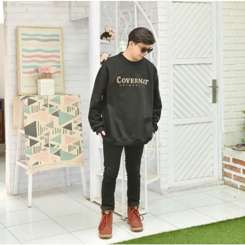 Covernat Jaket Sweater Hoodie Wanita Oversize Outerwear Pakaian Sweatshirt Korean