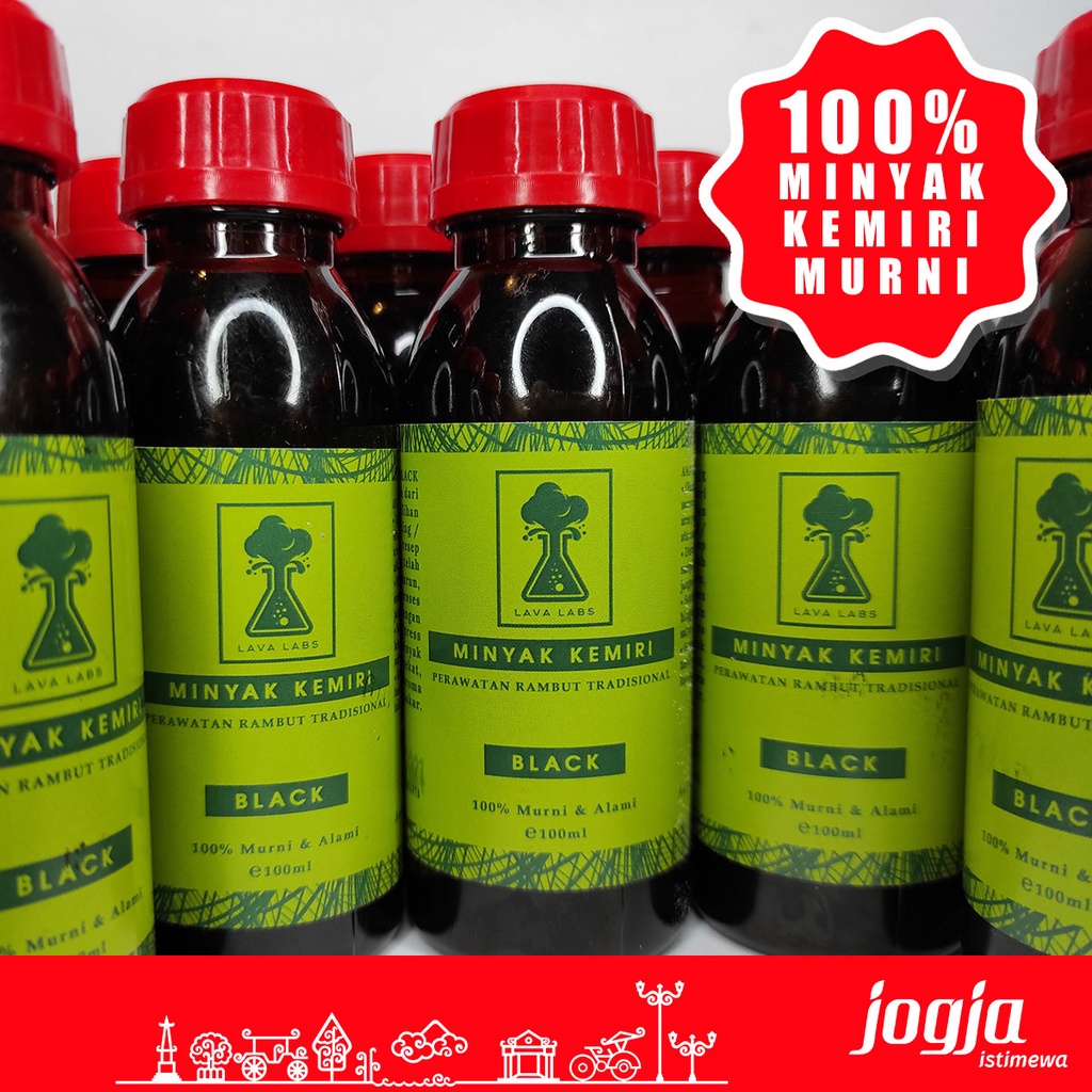 Minyak Kemiri Bakar Penumbuh Rambut Bayi Dan Dewasa Lava Labs Yogyakarta Black 100% Asli Murni Alami