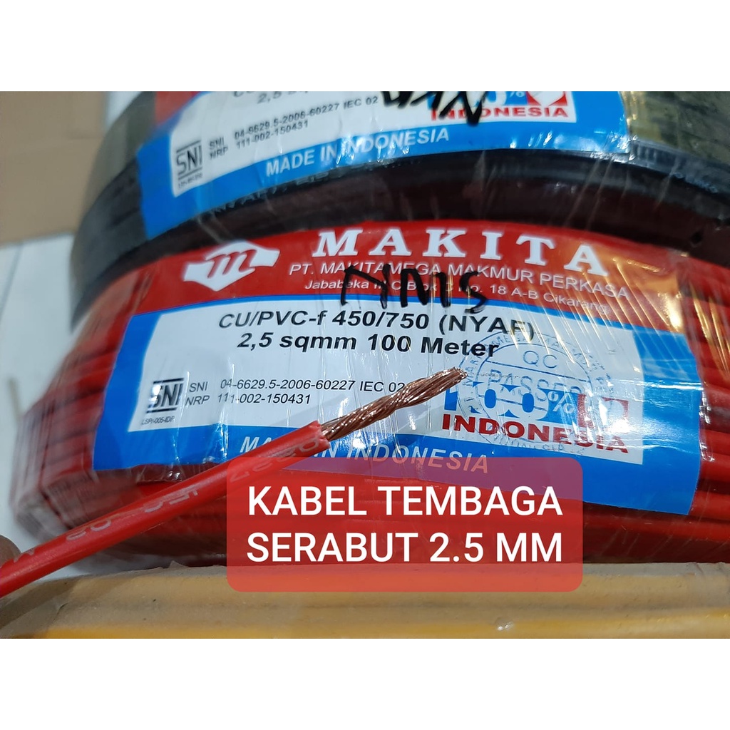 KABEL SERABUT NYAF 2.5 MM 1 ROL