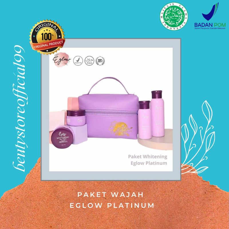Paket Whitening Eglow Platinum/Paket Acne Eglow Platinum/Eglow Platinum/Eglow Acne/Eglow Whitening/E