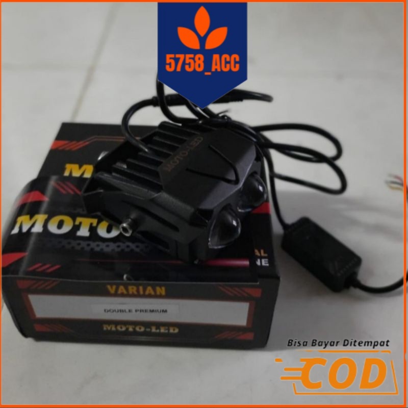 Lampu Tembak Motoled D2 Laser Double Premium