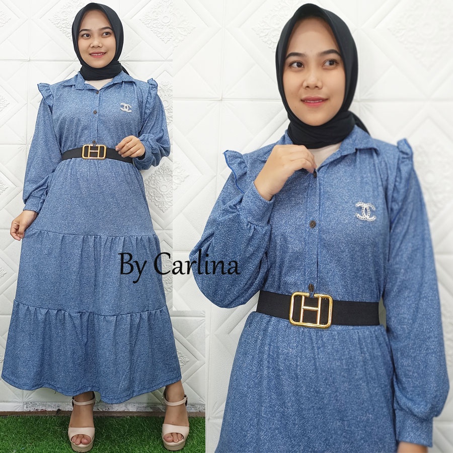 KIARA DRESS LOLY BUSUI MAXY GAMIS WANITA CARLINA FASHION