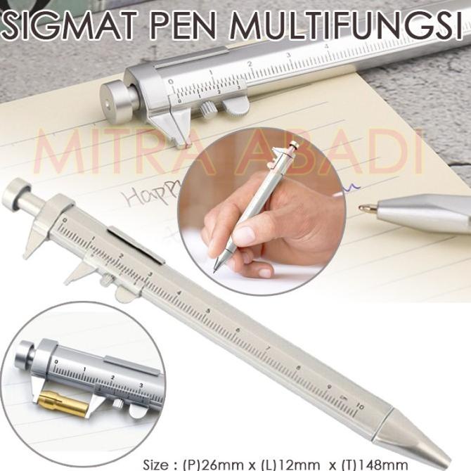 

Promo Awal tahun Pen Ukur Sigmat Ballpoint Multifungsi Measuring Tool Scale Ruler Promo Awal tahun