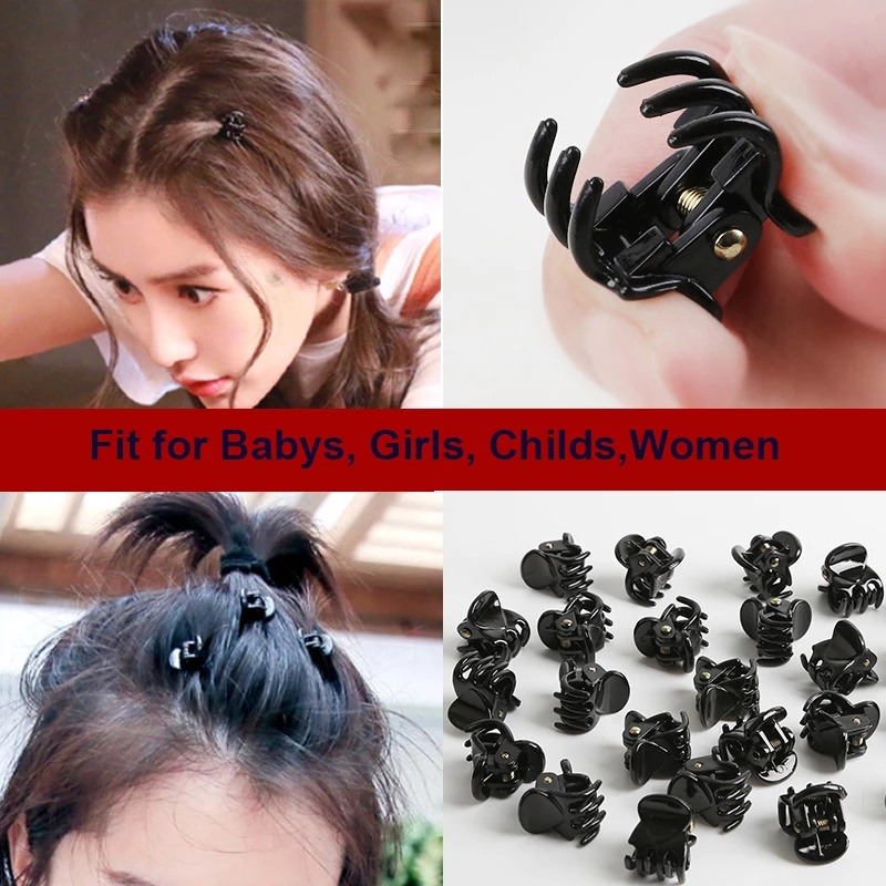 10pcs / Pak Jepit Rambut Ponytail Model Cakar Warna-Warni Untuk Anak Perempuan