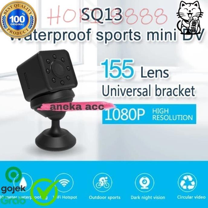Spy cam SQ 13 mini dv WATERPOOF suport camera / Mini Camera Dv Full HD