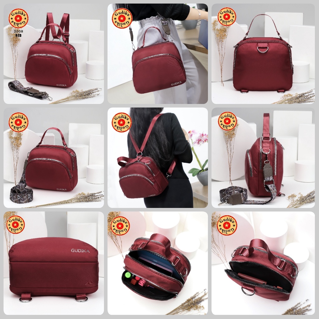 SALE GUDIKA - Tas Selempang Wanita Multifungsi Bisa Ransel Trendy Import Original 2008 - tas ransel - ransel - backpack - rangsel - punggung - leptop - laptop - sekolah - kuliah - kerja - pria - wanita - tas gudika - gudika bag - anti air - kekinian - tas