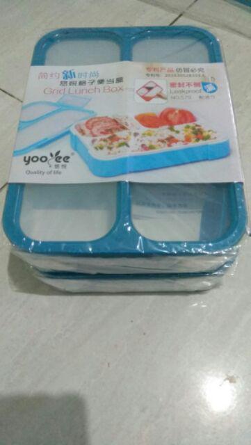 Yooyee Sekat 3 Besar Lunch Box Anti Tumpah