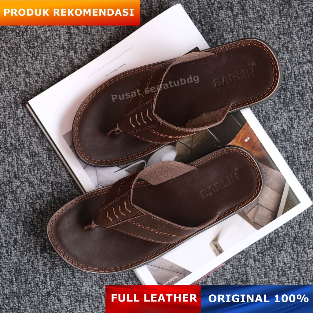 Sandal Japit Kulit Pria Original - Sendal Jepit Full Kulit Terbaru