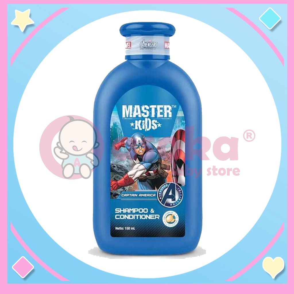 Master Kids Shampoo &amp; Conditioner Super Hero Superman / Batman / Spiderman / Captain America 150ml ASOKA