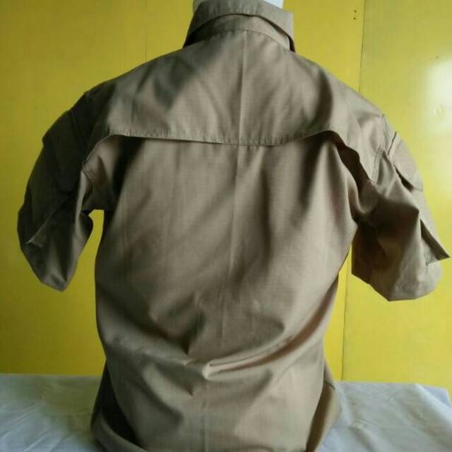 Kemeja tactical/helicon/511 lengan pendek warna khaki,hitam,navy,abu tua,putih ripstop tr grade a