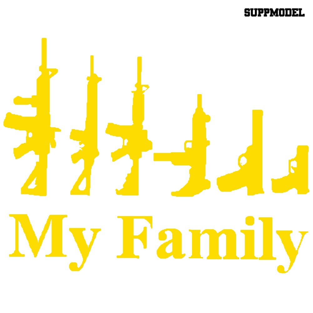 Sticker Decal Reflektor Dekorasi Bodykaca Jendela Mobil Motif Gambar Senapantulisan My Family