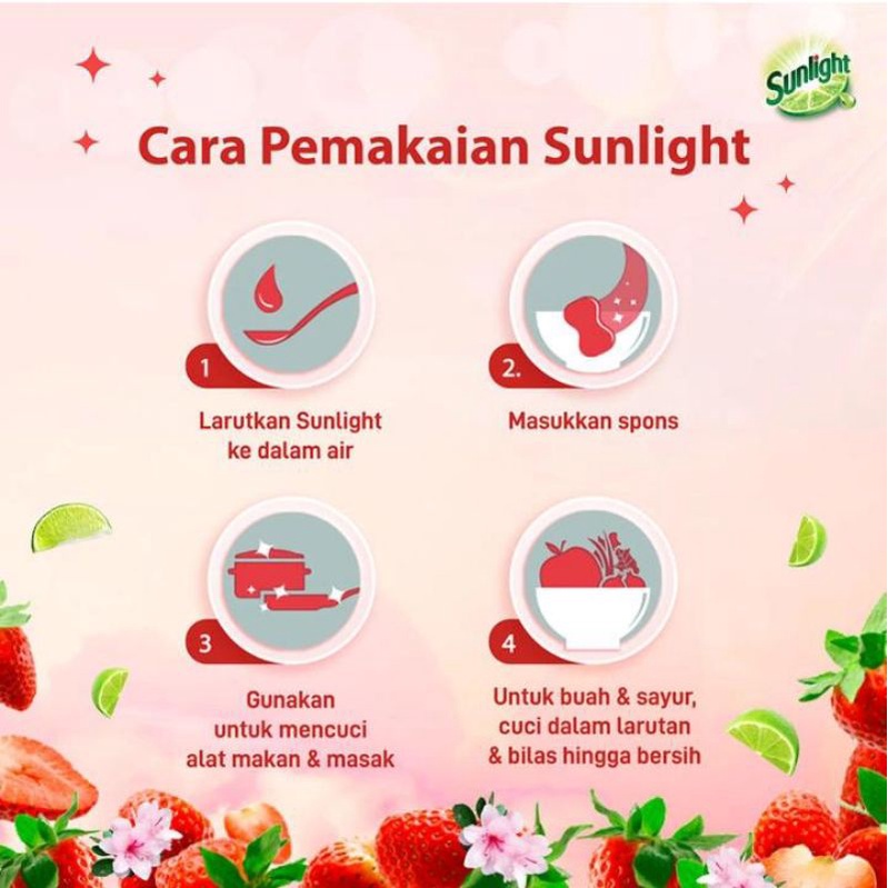 Sunlight Korean Strawberry 560ml - Sabun Cuci Piring